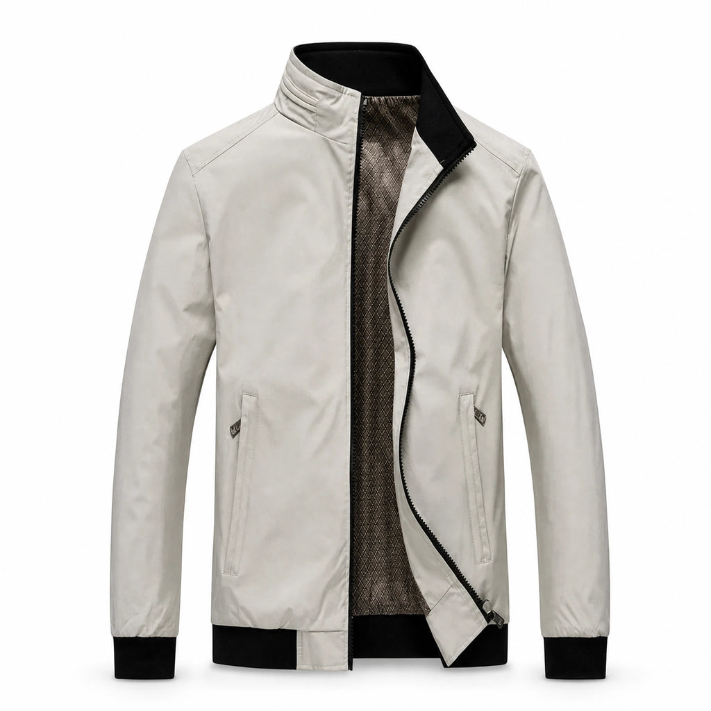 Veste  vintage zippée à col montant - image principale