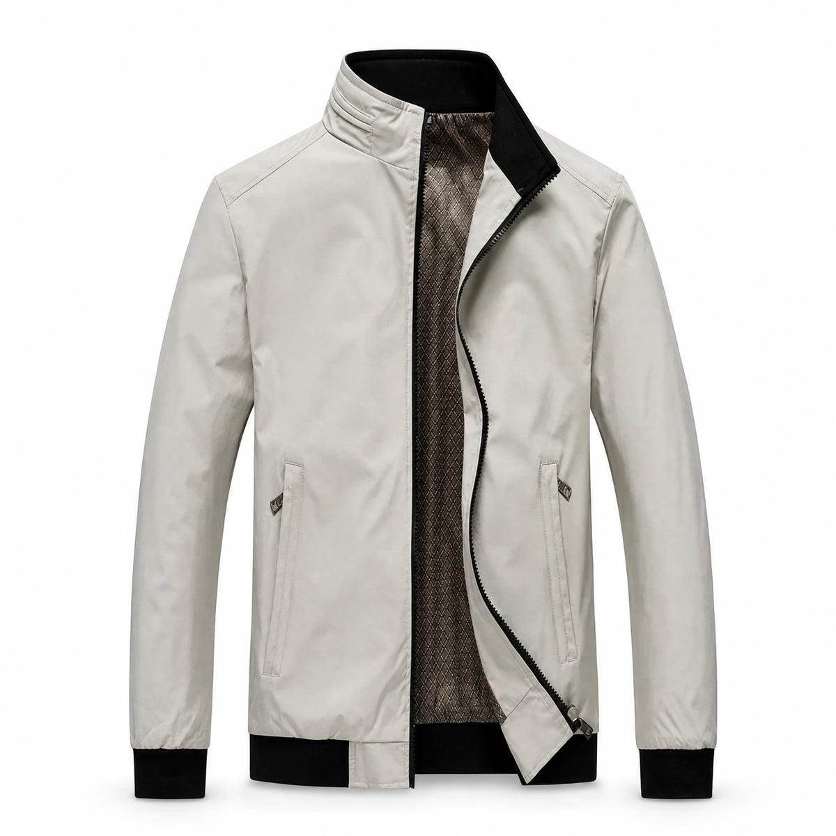 Veste  vintage zippée à col montant - image principale
