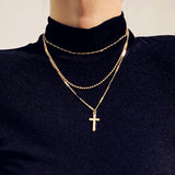 collier-multicouche-croix-vintage