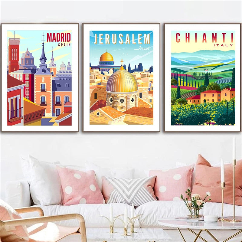 tableau-de-toile-dart-de-paysage-nordique-vintage
