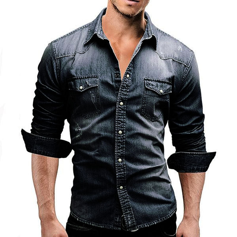 chemise-denim-slim-decontractee-homme