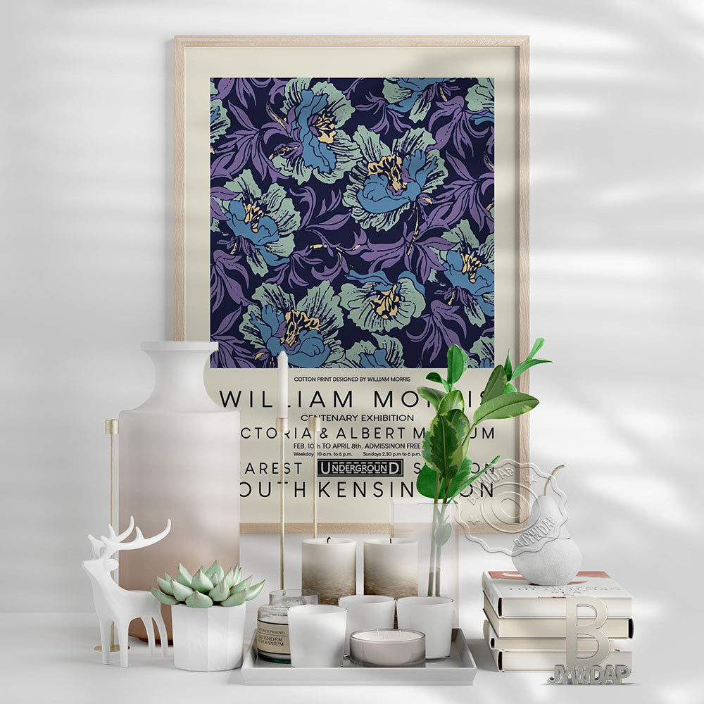 Decoración de flores de cartel vintage
