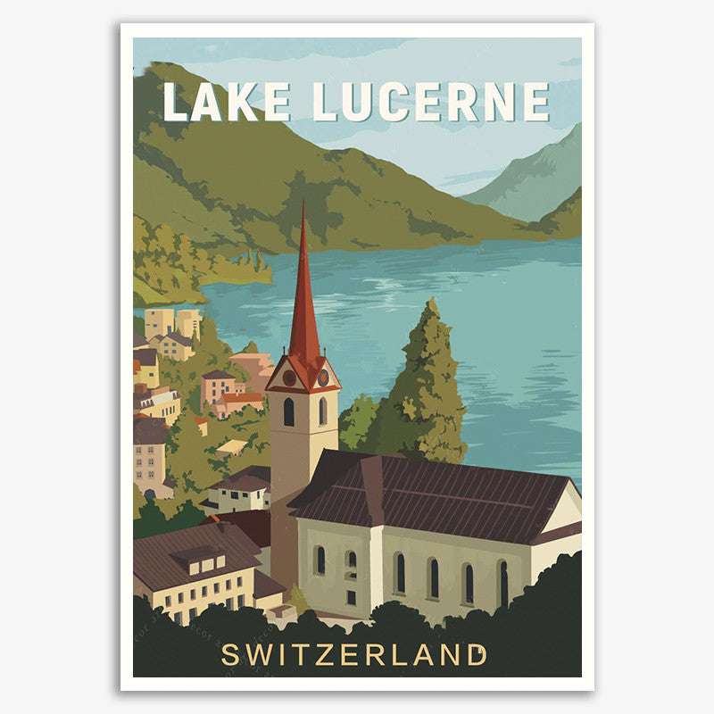 affiche-lac-des-quatre-cantons-vintage