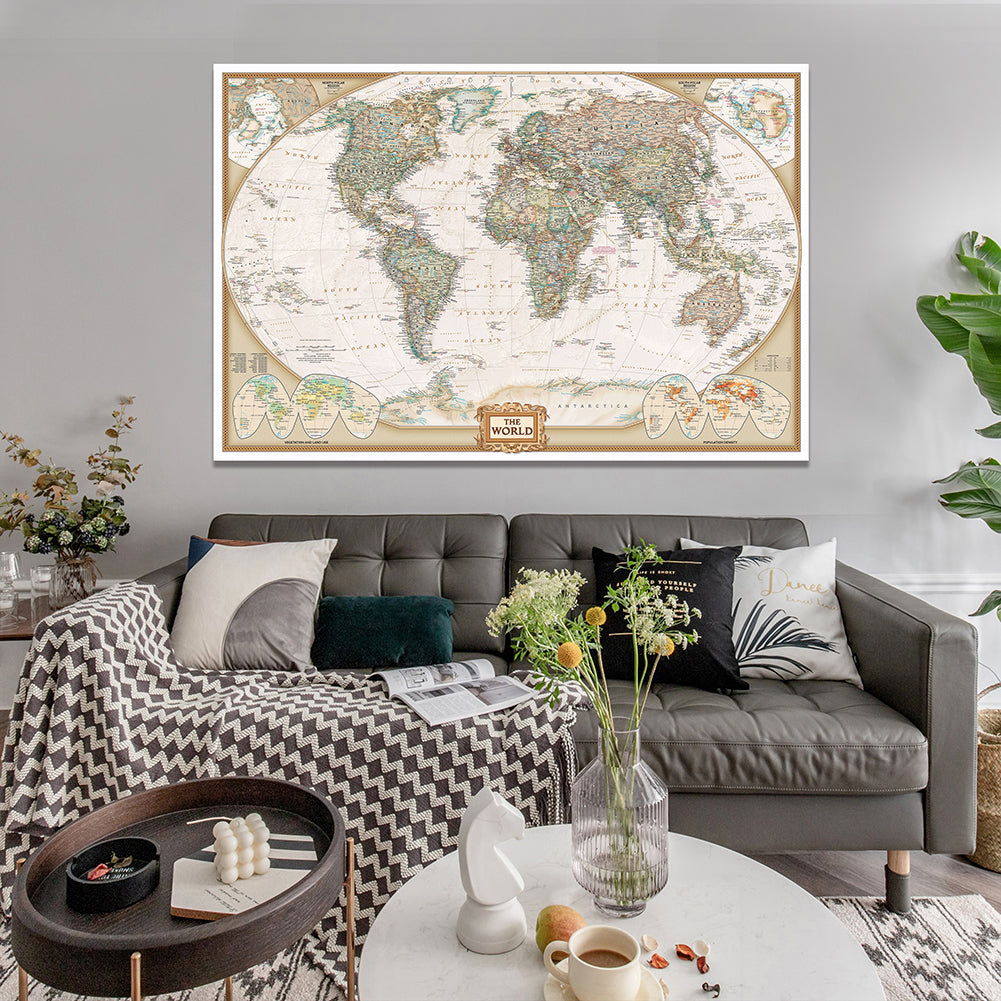 affiche-carte-du-monde-vintage
