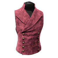 gilet-vintage-col-montant-daim-double-boutonnage