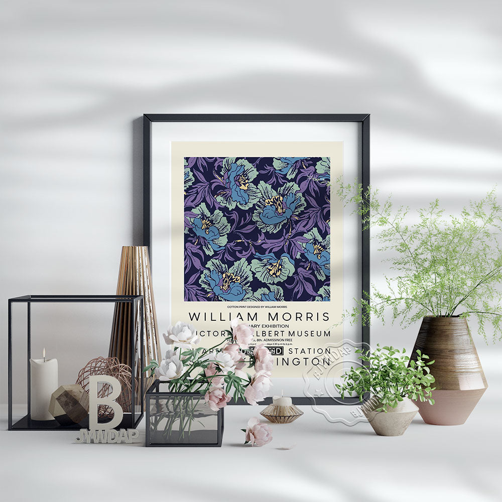 Decoración de flores de cartel vintage
