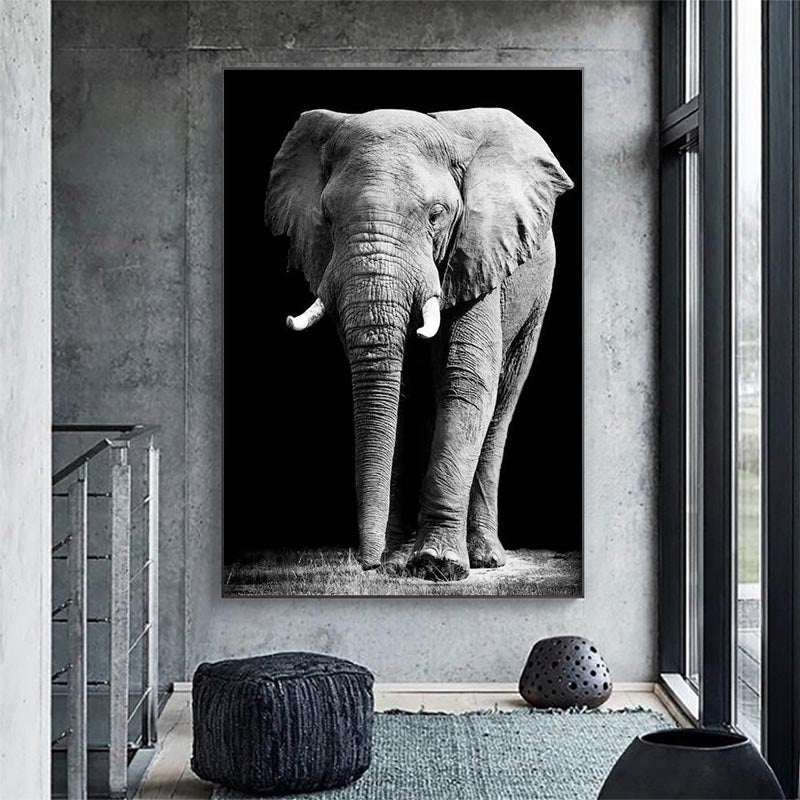 affiche-de-peinture-sur-toile-delephant-sauvage-dafrique