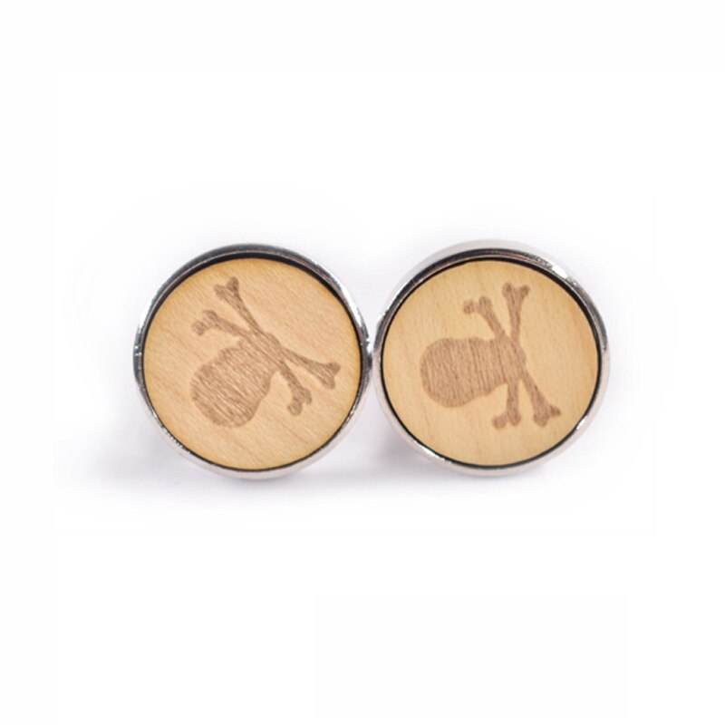 boutons-de-manchette-ronds-en-bois-vintage