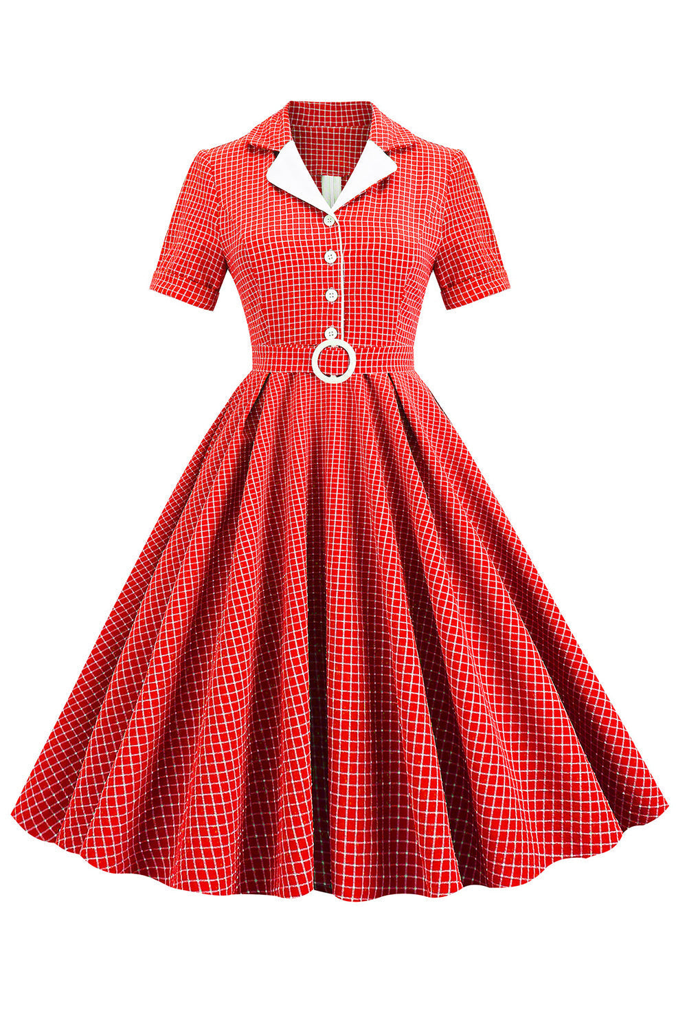 robe-annee-80-a-plaid-et-a-ceinture-des-annees-1950