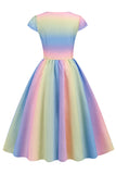 robe-arc-en-ciel-annee-80-style-50s