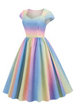 robe-arc-en-ciel-annee-80-style-50s