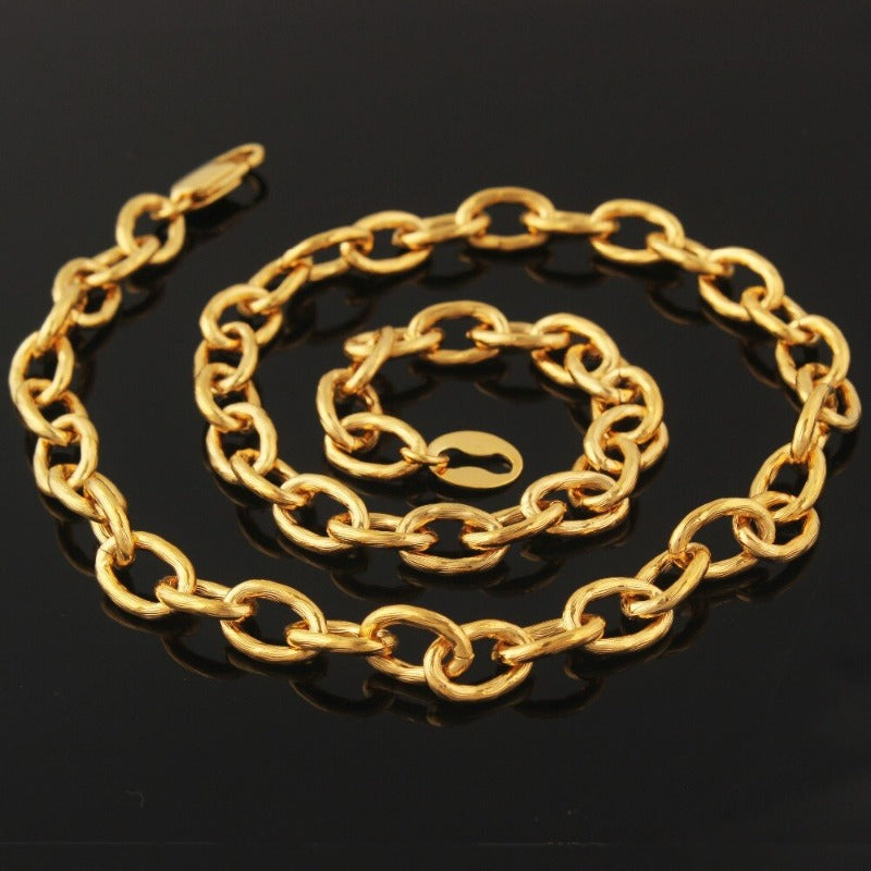 Collier-en-Or-Chaine-Large-Femme-Annee-80