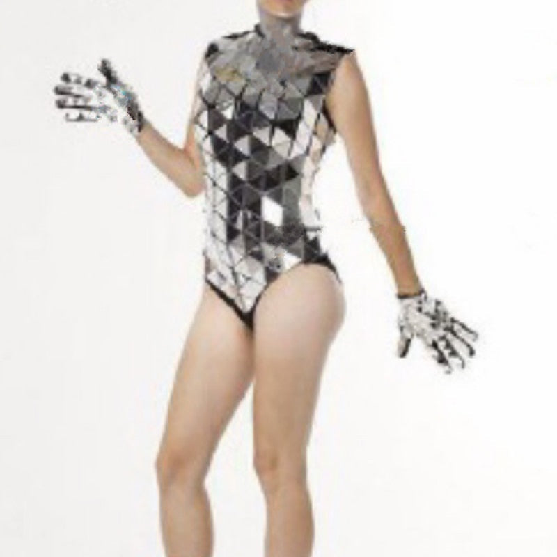 Combinaison-Disco-Argent