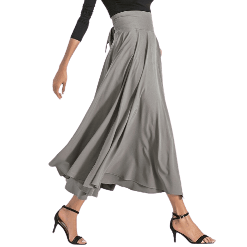 jupe-annee-80-longue-unicolore