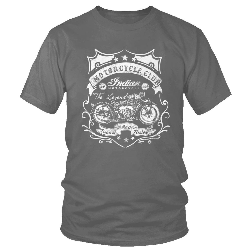 T-shirt biker vintage gris