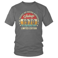 T-shirt vintage 1970 gris