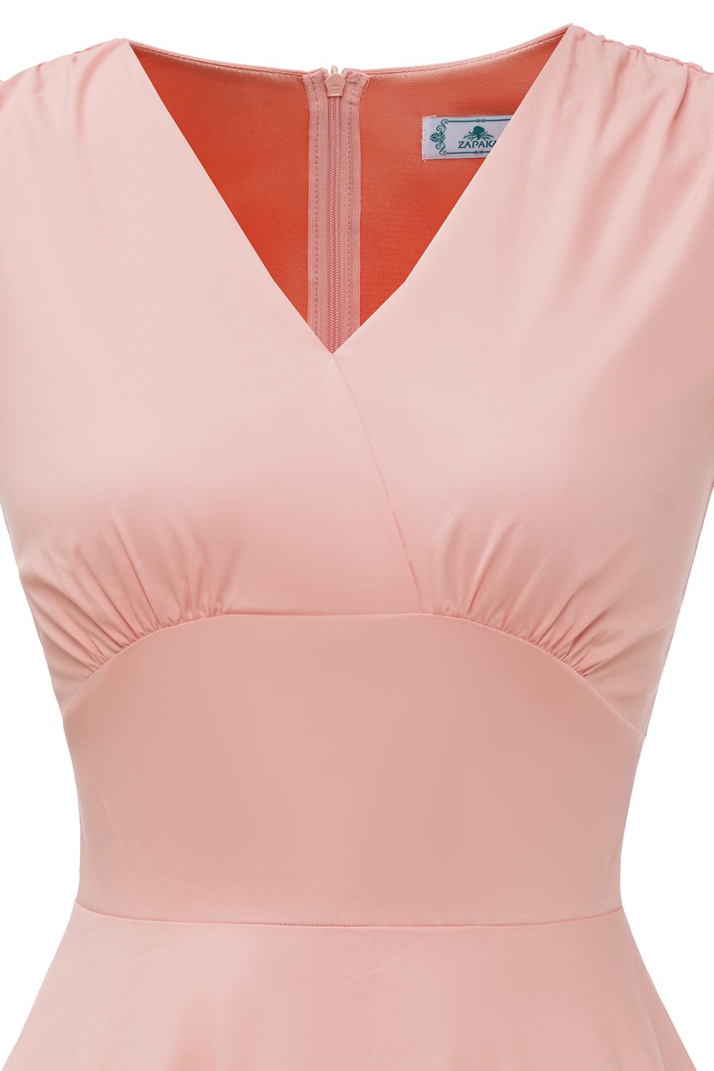 robe-annee-80-rose-avec-col-en-coeur