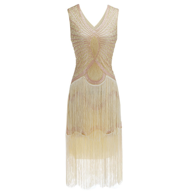 Robe-Charleston-a-Frange-Grande-Taille