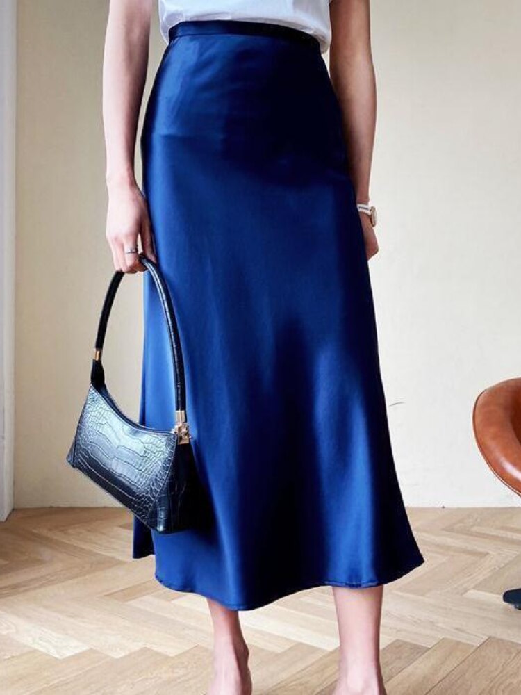 Falda Vintage Azul Rey