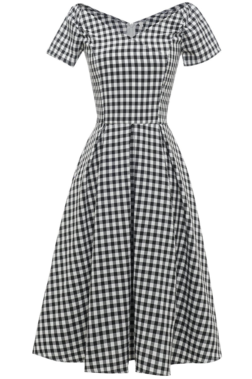 robe-mi-long-a-carreaux-annee-80
