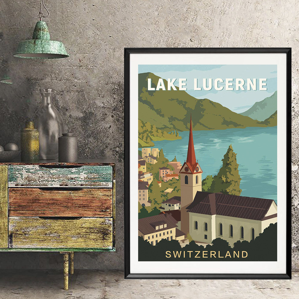 affiche-lac-des-quatre-cantons-vintage