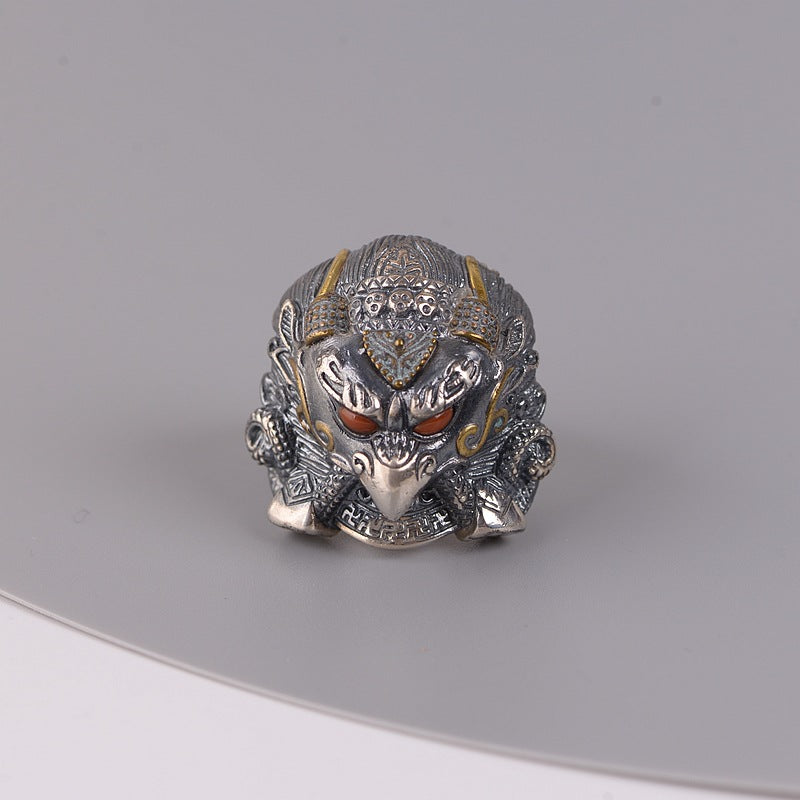 Anillo de sello de plata vintage