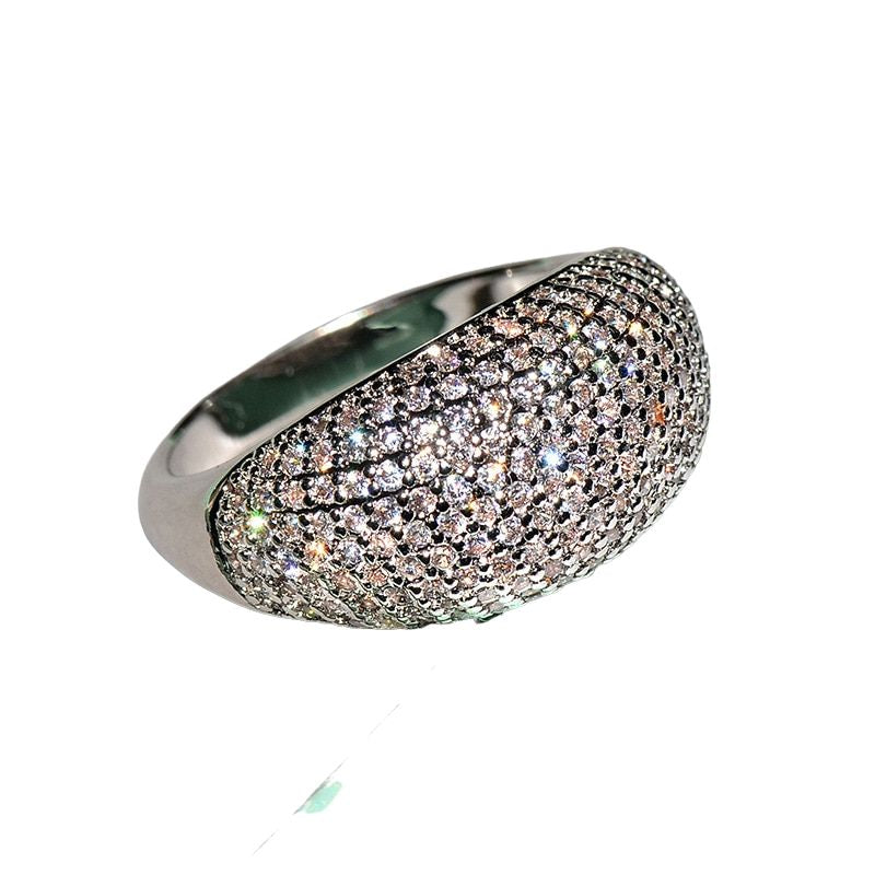 Anillo Oro Viejo Y Diamantes