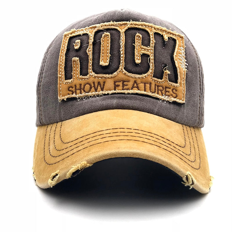 Gorra de béisbol de rock vintage