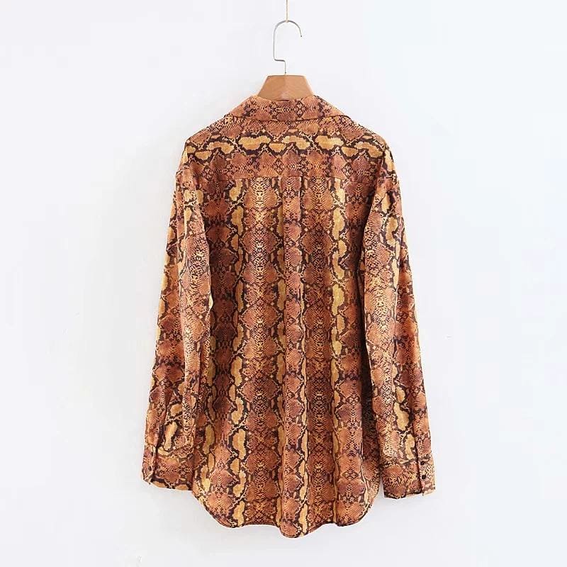 chemise-orange-python-annee-80
