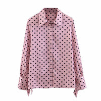 chemise-annee-80-chic-rose-a-pois