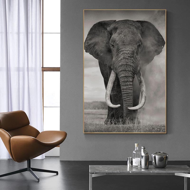 affiche-de-peinture-sur-toile-delephant-sauvage-dafrique