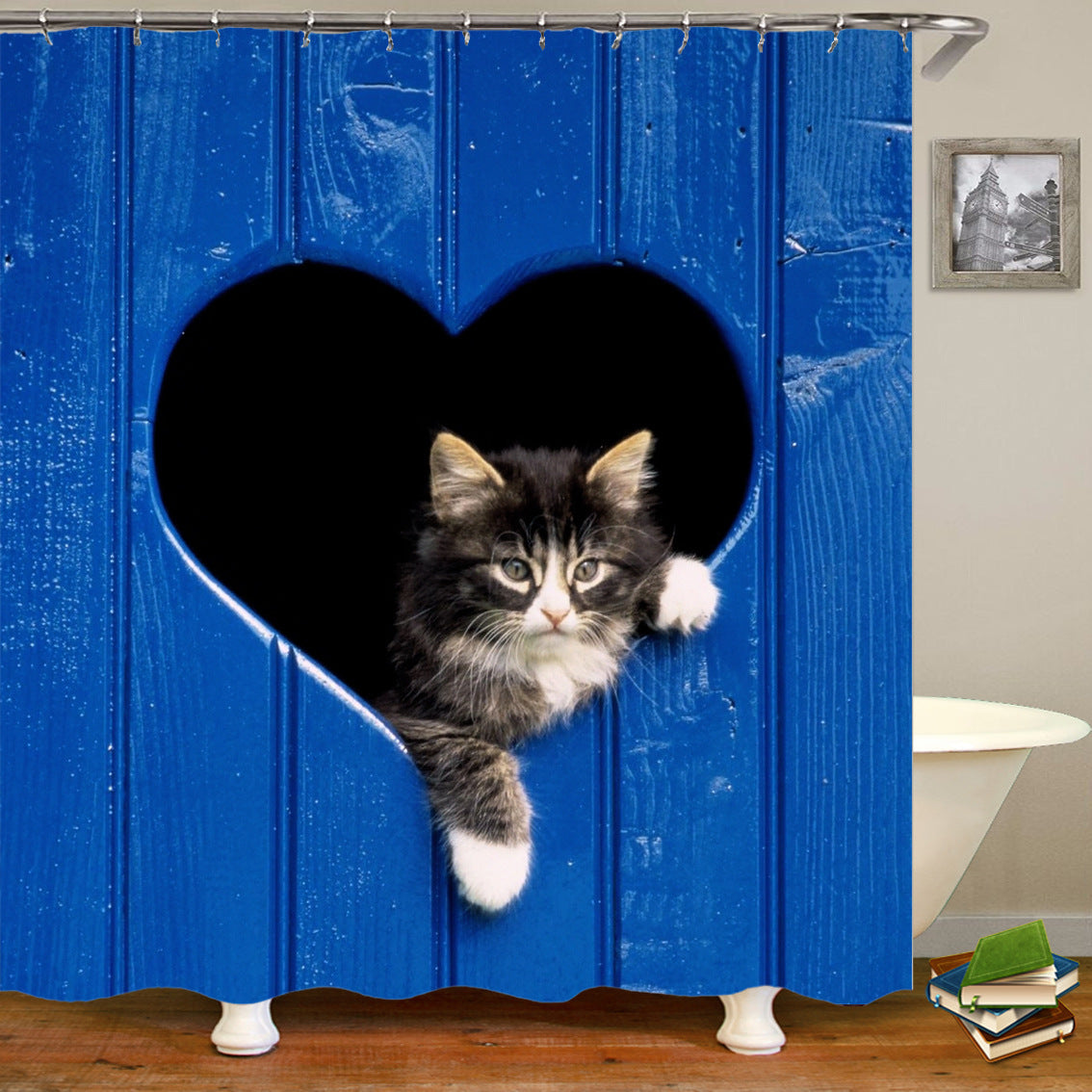 rideaux-de-douche-chat-vintage