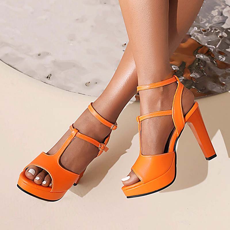 escarpin-orange-vintage-retro