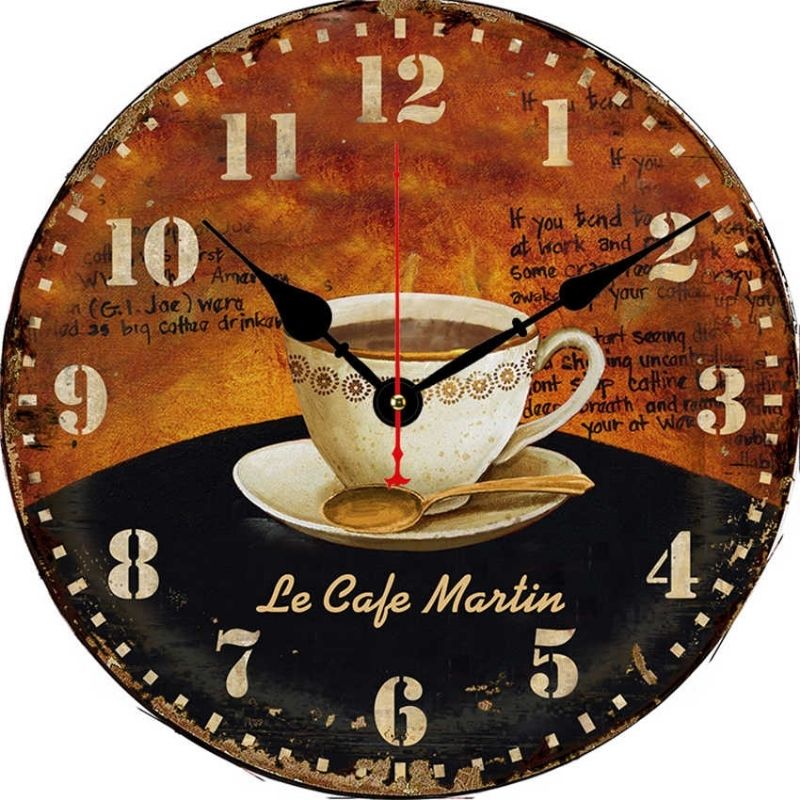 Reloj de pared de cocina vintage