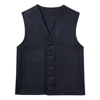 gilet-simple-boutonnage-col-en-v-vintage