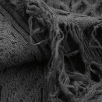 Suéter de punto de cable de cuello redondo Chic Vintage