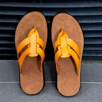 Chanclas de cuero para hombre