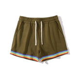 short-sport-coton-imprime-arc-en-ciel-vintage