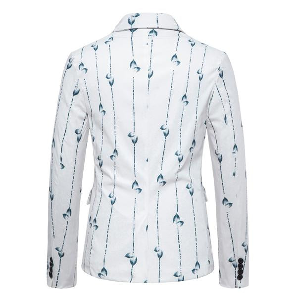 blazer-vintage-decontracte-a-imprime-feuille-et-rayures