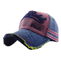 Mens Distressed Baseball Cap 60490822M Red Hats