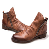 botte-vintage-en-cuir-marron