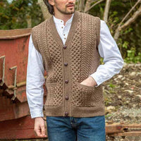 gilet-ample-tricot-boutonnage-simple-vintage