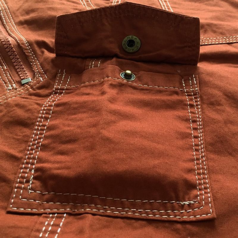 Pantalones cortos de carga vintage de color sólido para hombre