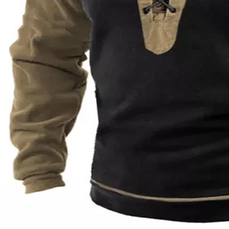 Sudadera con cordón y forro polar con estampado vintage
