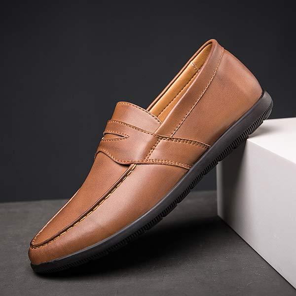 Mocasines de cuero hechos a mano vintage de moda