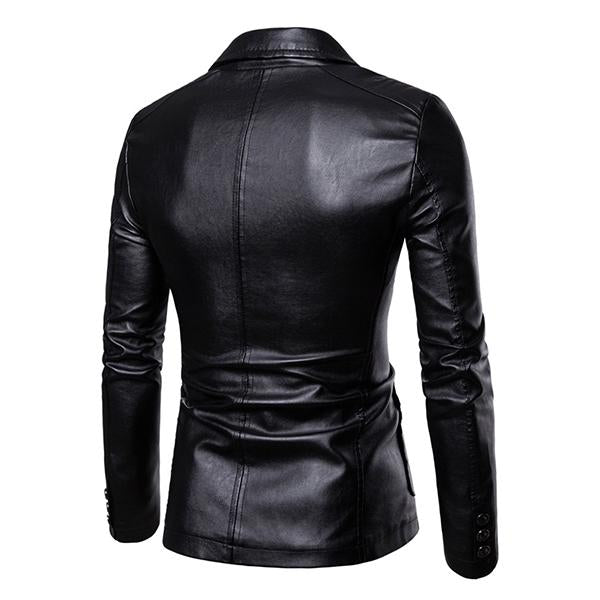 blazer-cuir-deux-boutons-revers-vintage