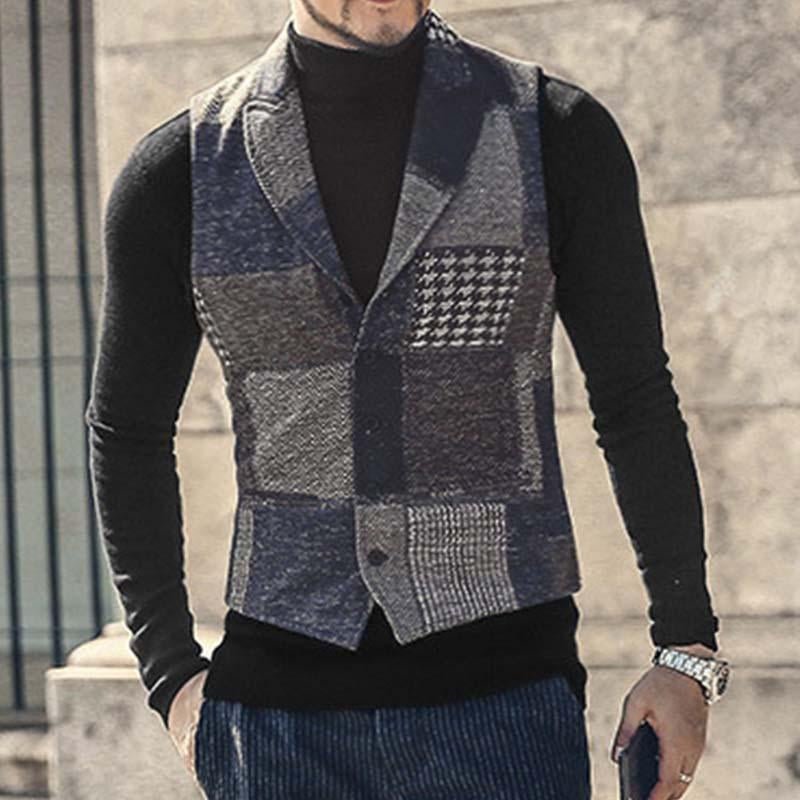 gilet-costume-slim-color-block-vintage