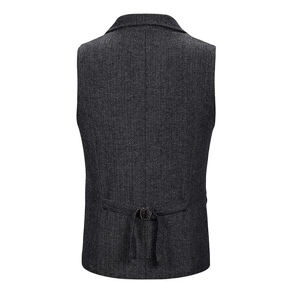 Chaleco de solapa simple para hombre vintage | Mode Vintage