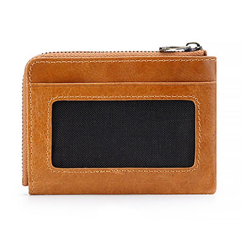 Mini estuche de piel para hombre con ranura para tarjetas multifunción