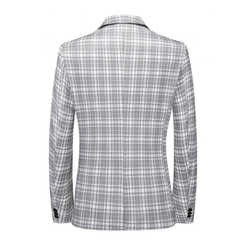 Blazer vintage informal a cuadros para hombre